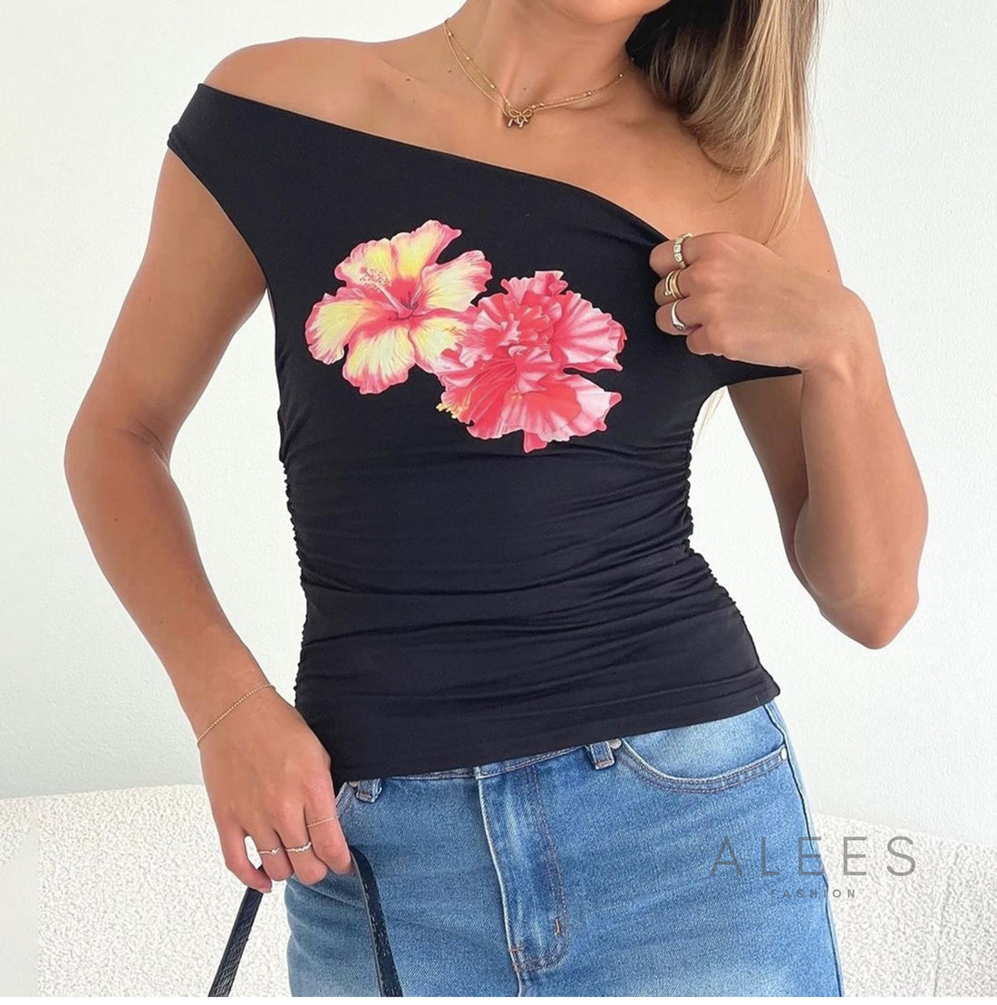 Kacey Off-Shoulder Floral Top