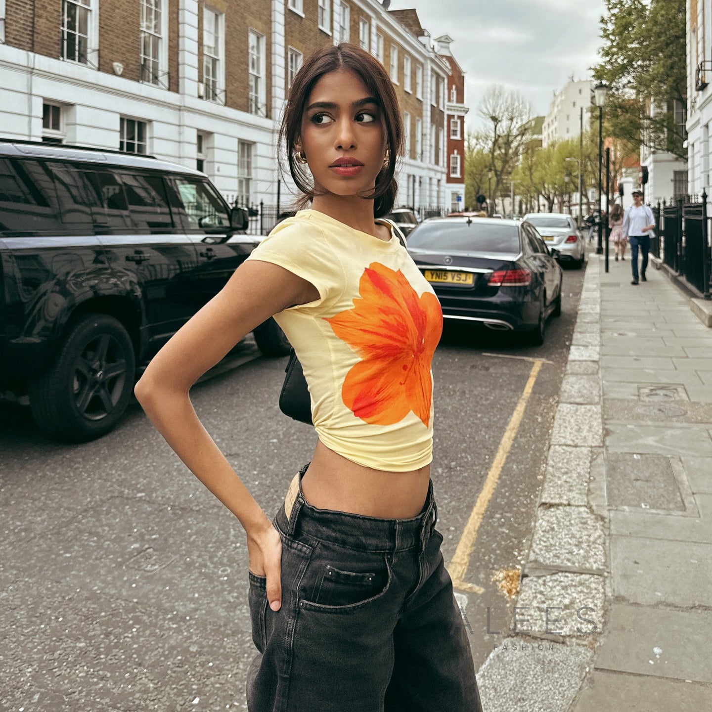 Katherine Floral Print Crop Top