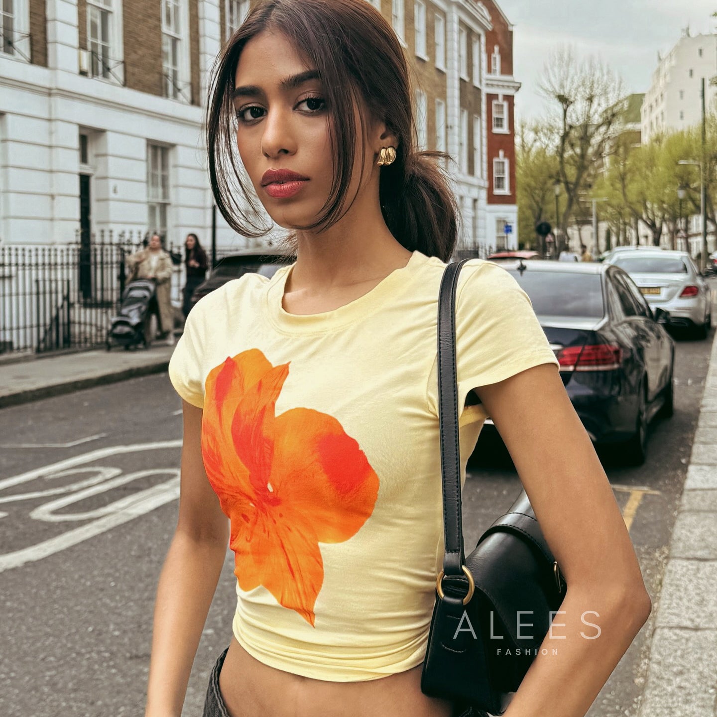 Katherine Floral Print Crop Top