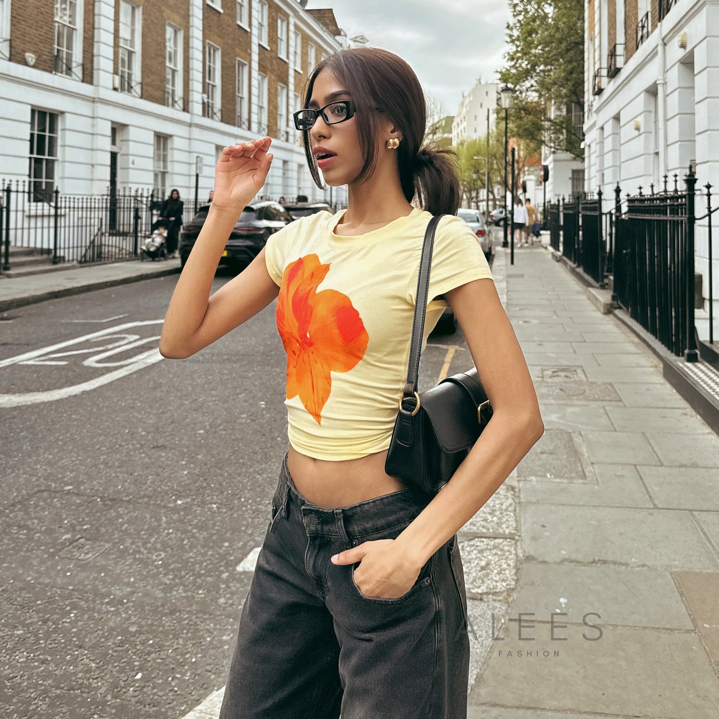 Katherine Floral Print Crop Top