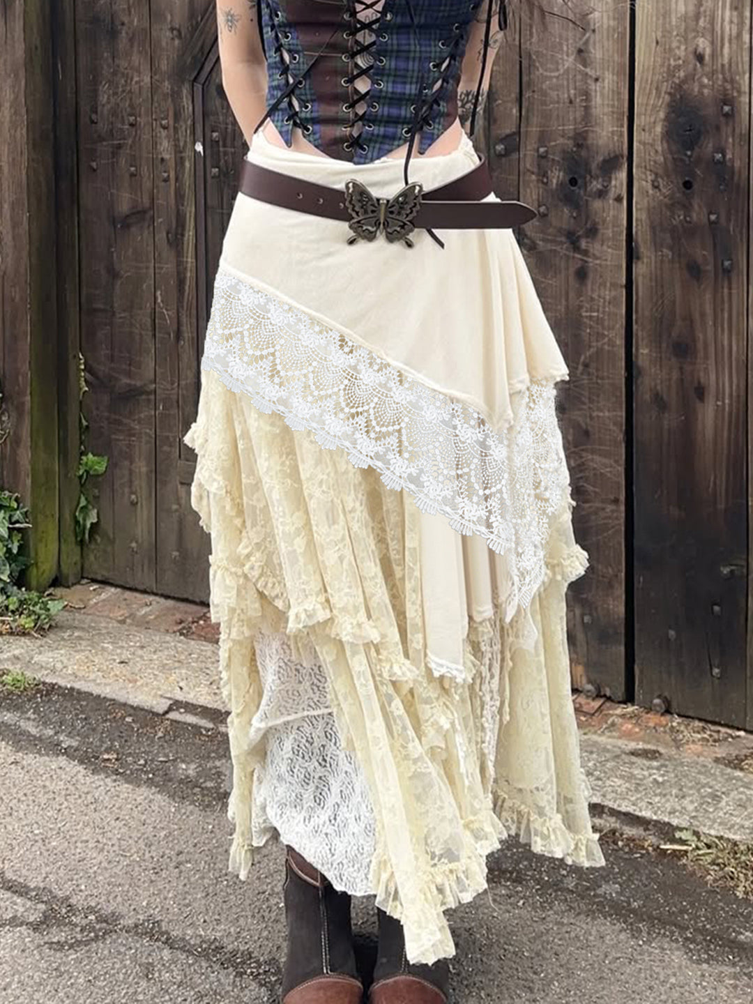 Marely Bohemian Tiered Maxi Skirt