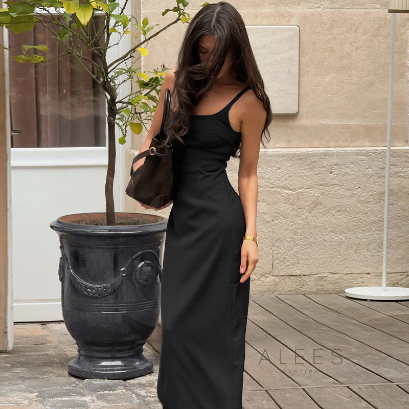 Yoana Backless Slit Maxi Dress