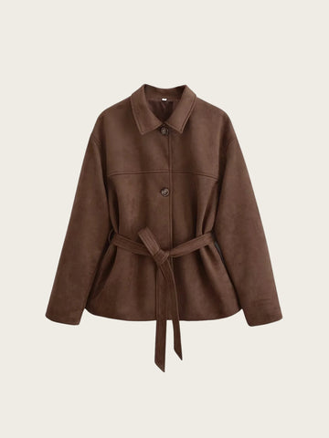 Paris Belted Suede Jacket