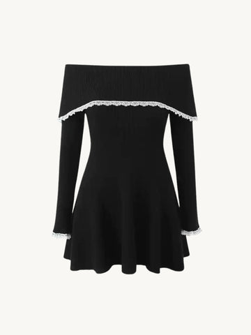 Margo Off-Shoulder Knit Mini Dress