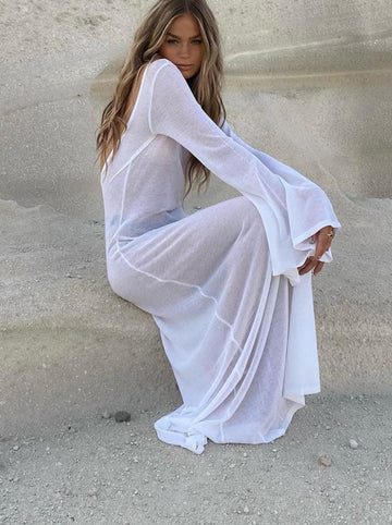 Yulia Long Sleeve Beach Dress