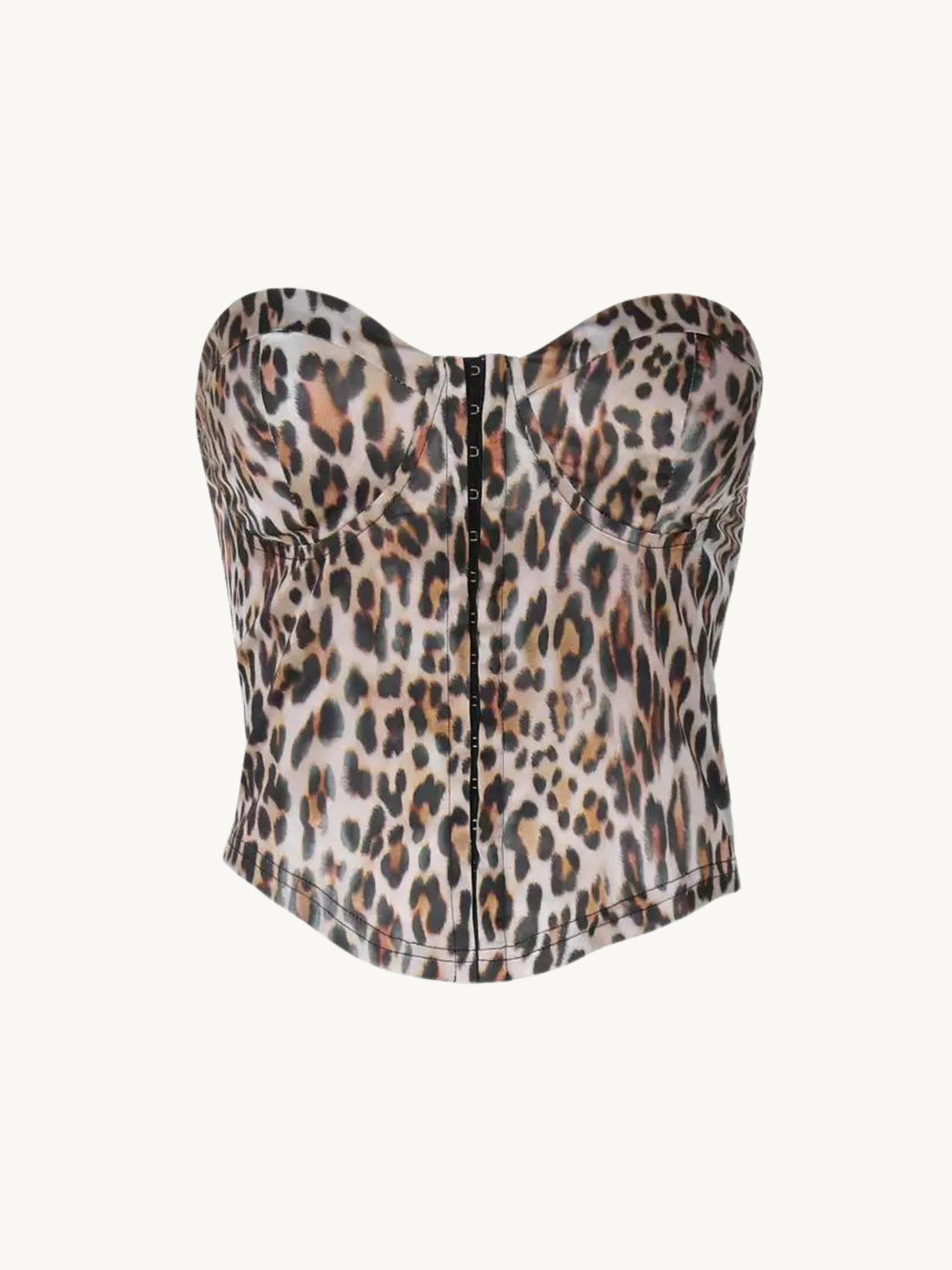 Tierra Leopard Print Bustier Top