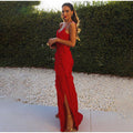 Jiya Ruffle Maxi Dress Alees Fashion aleesfashion.com