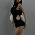 Noemy High Neck Cut Out Romper Alees Fashion aleesfashion.com